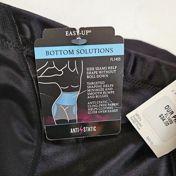 MAIDENFORM High Waist Thigh Slimmer Womens M Firm Control Black Shapewear NEW - Picture 7 of 9